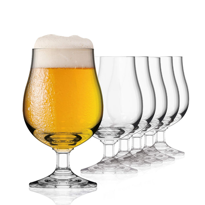 Sahm Bristol Pokal Biergläser 0,3 Liter (6 STK) - Biertulpe - Biergläser Set - Spülmaschinengeeignet