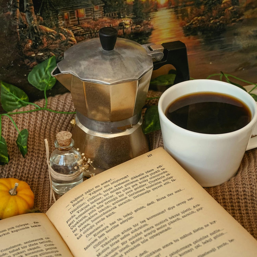 Espressokocher, Premium Italienische Kaffeekocher Aluminium Espressokocher für Gas oder Elektro Kera