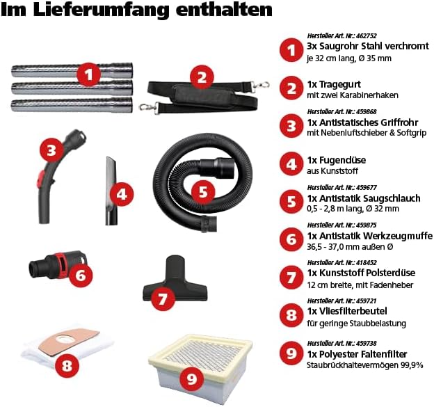 Starmix Akku Nass Trockensauger Smart L 18V - Industriesauger Staubklasse L mit Tragegurt flexibel &