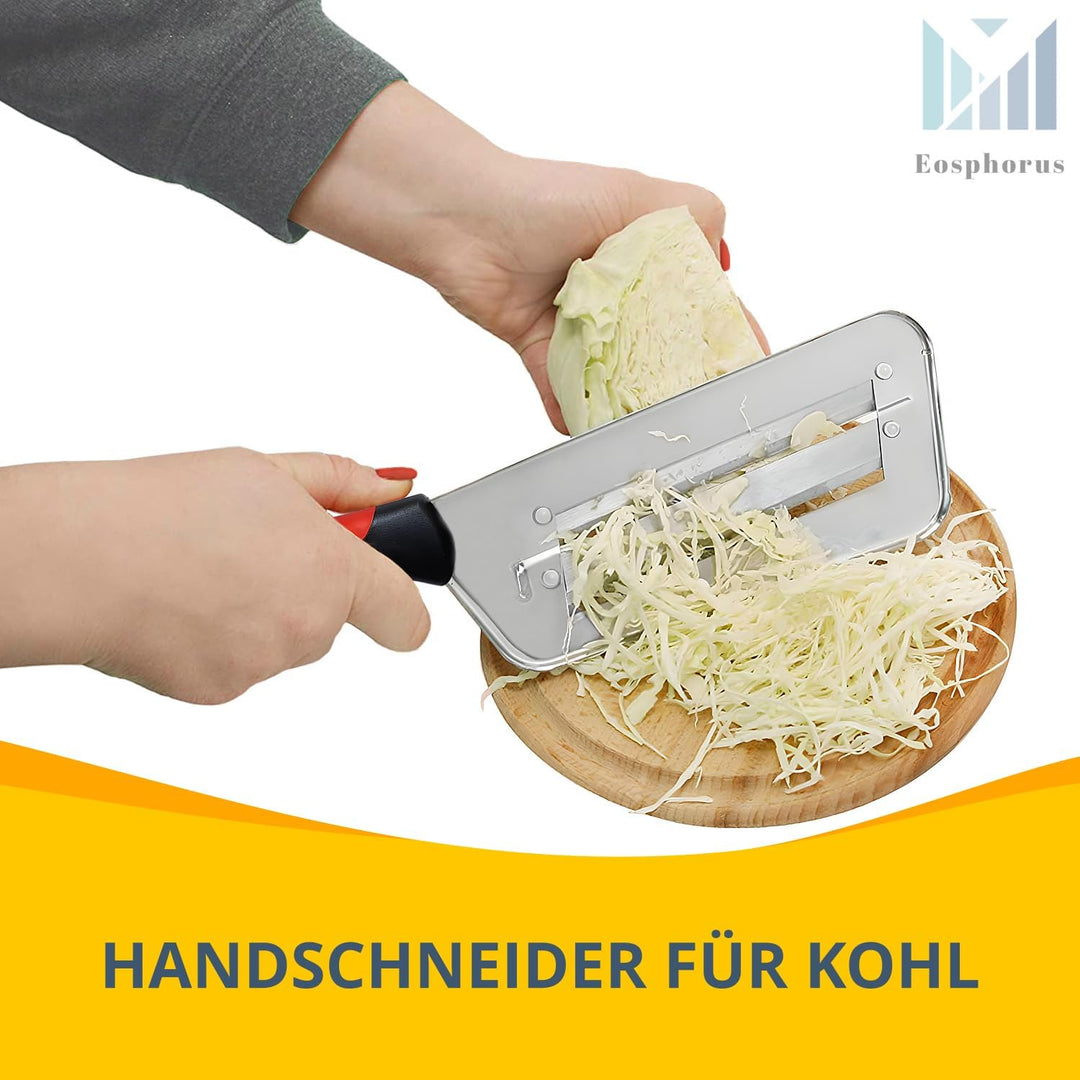 Eosphorus Kohlhäcksler Kohlschneider Kohlmesser Schneider für Sauerkraut Krautsalat mit Zwei Scharfe