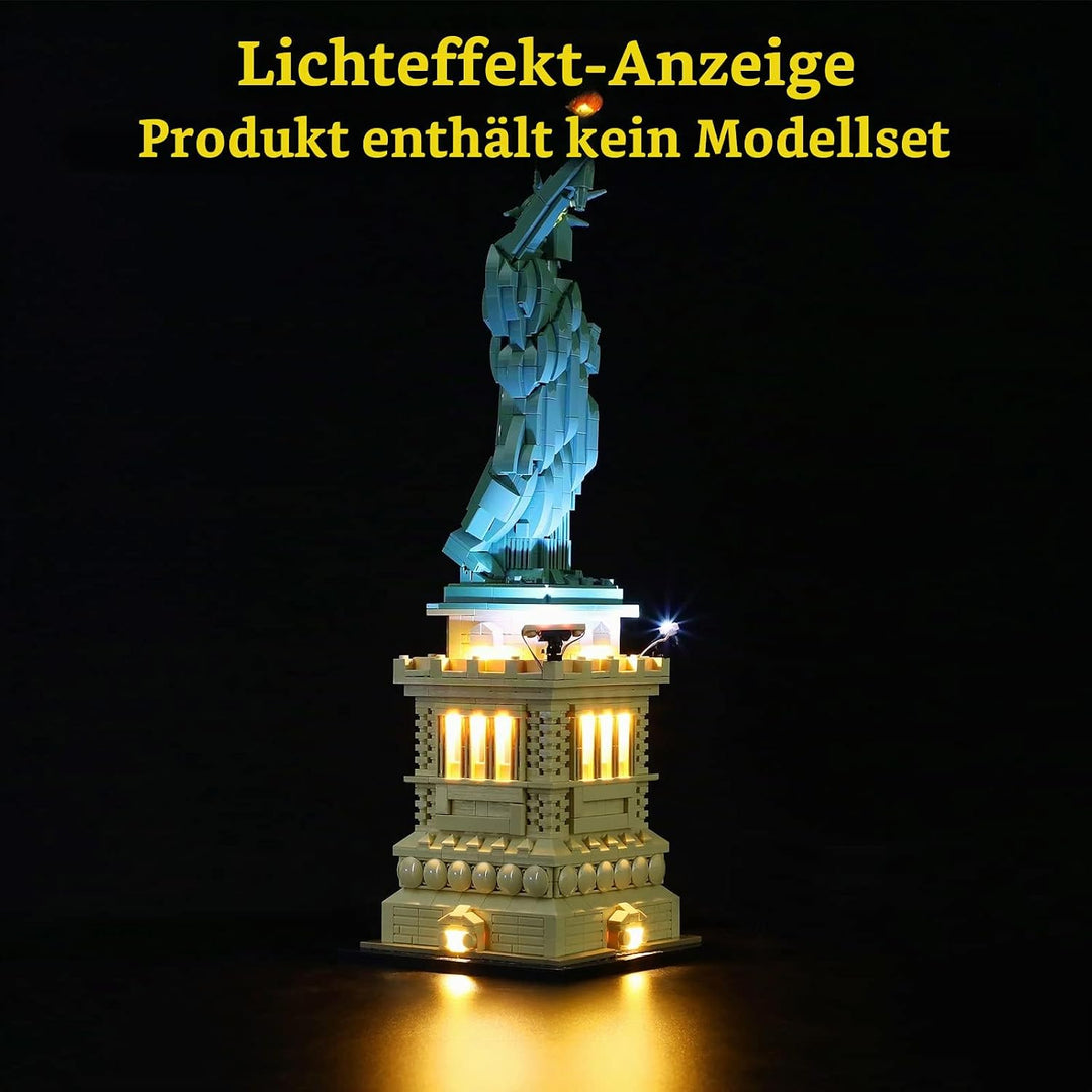 GEAMENT LED Licht-Set (Fernbedienung) Kompatibel mit Lego Freiheitsstatue - Beleuchtungsset für Arch