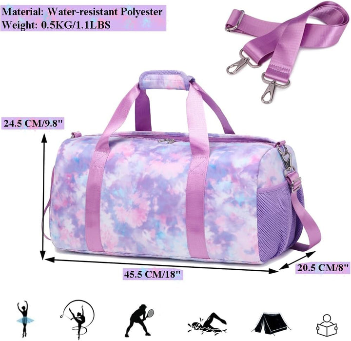 Sporttasche für Mädchen Reisetasche Daman Sporttasche Bunt Reisetasche Mädchen Kinder Kindertasche S