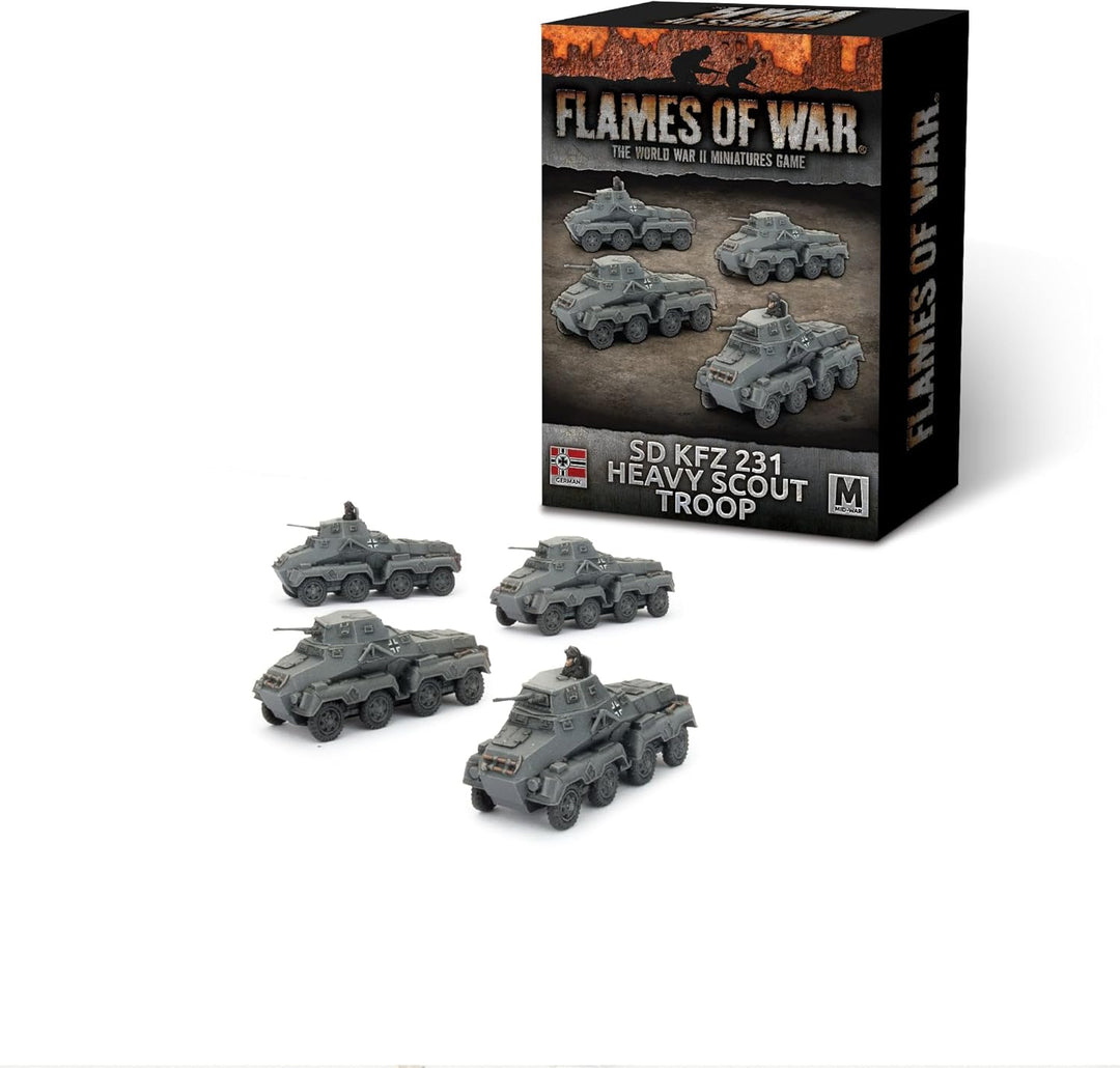 Flames of War: Mid War: German: Sd Kfx 231 Heavy Scout Troop (GBX113)