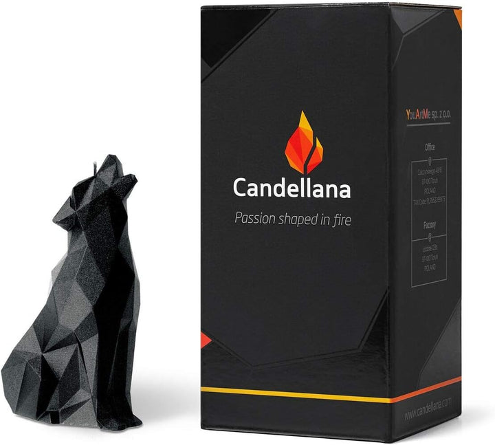 Candellana Handmade Wolf Low-Poly Kerze Geschenk- Lustig - Dekorative Kerze - Home Décor - Geschenke
