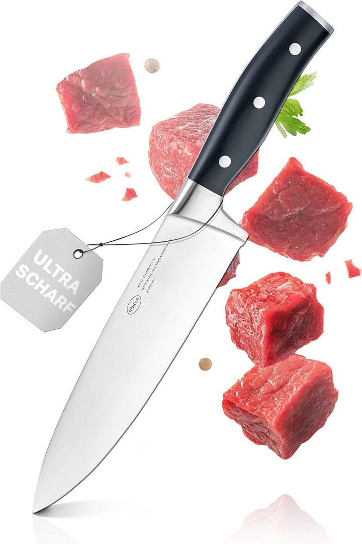 RÖSLE Kochmesser Tradition, Hochwertiges Küchenmesser zum Schneiden von Fleisch, Fisch, Geflügel und