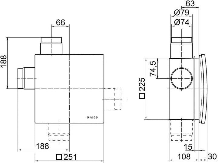 Maico Ventilator ER 60 H Ventilator für innenliegende Bäder und Küchen 4012799841043