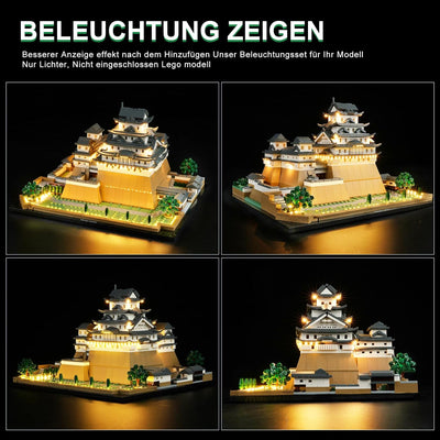 cooldac Led Licht Kit für Lego 21060 Architecture Burg Himeji, Kreative Dekorlichter Set Kompatibel