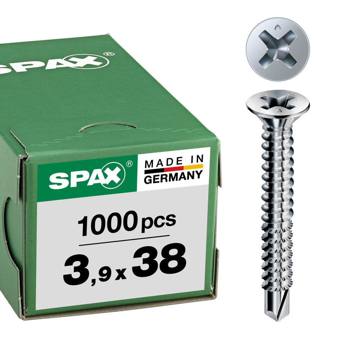 SPAX-FEX A SPAX-FEX A Fensterbohrschraube 4,0x30 mm | PH 2 | Stahl silber | für Kunststoffprofile |