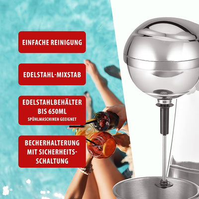 Clatronic® Barmixer u. Milchaufschäumer | Smoothie Maker | 650ml Edelstahlbehälter | praktischer Bec