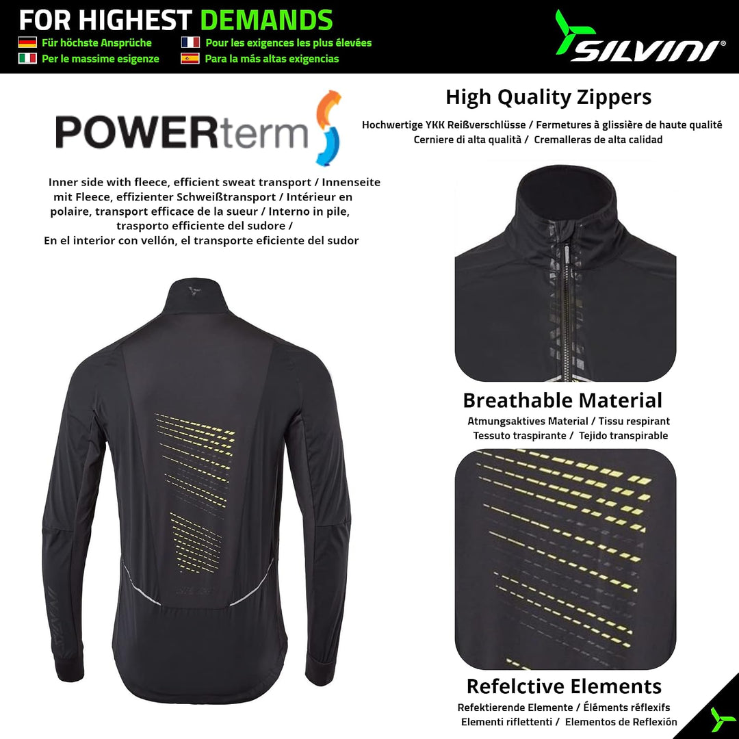SILVINI NATISONE Softshell Jacke Herren Fahrrad Winter Fahrradjacke Langlaufjacke Herren Radjacke He