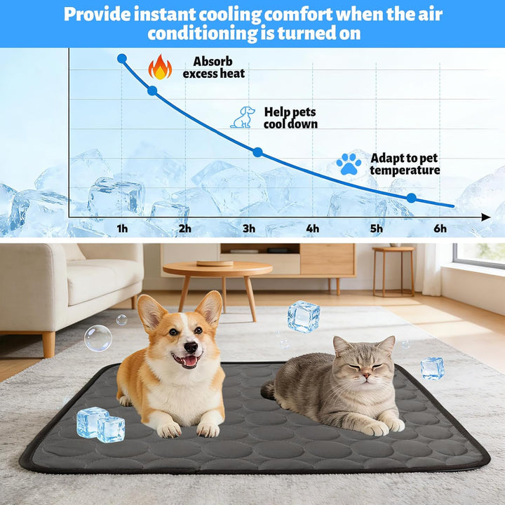 Kühlmatte für Hunde Gross, Selbstkühlend Hundematte 100 * 70cm Kühldecke für Hunde, Sommer Kühlkisse