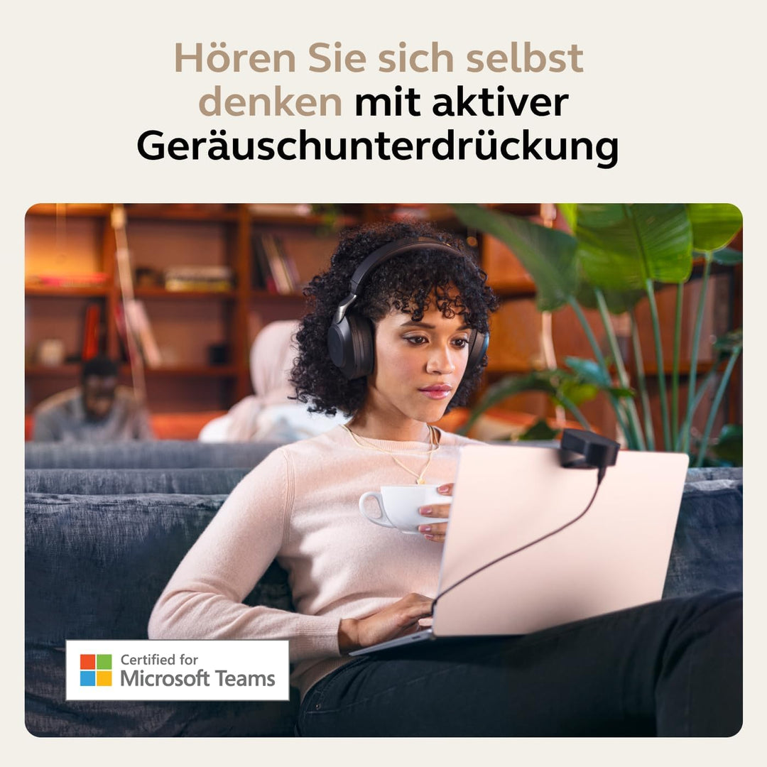Jabra Evolve2 85 Wireless PC Headset mit mikrofon – Noise Cancelling Microsoft Teams Zertifizierte S