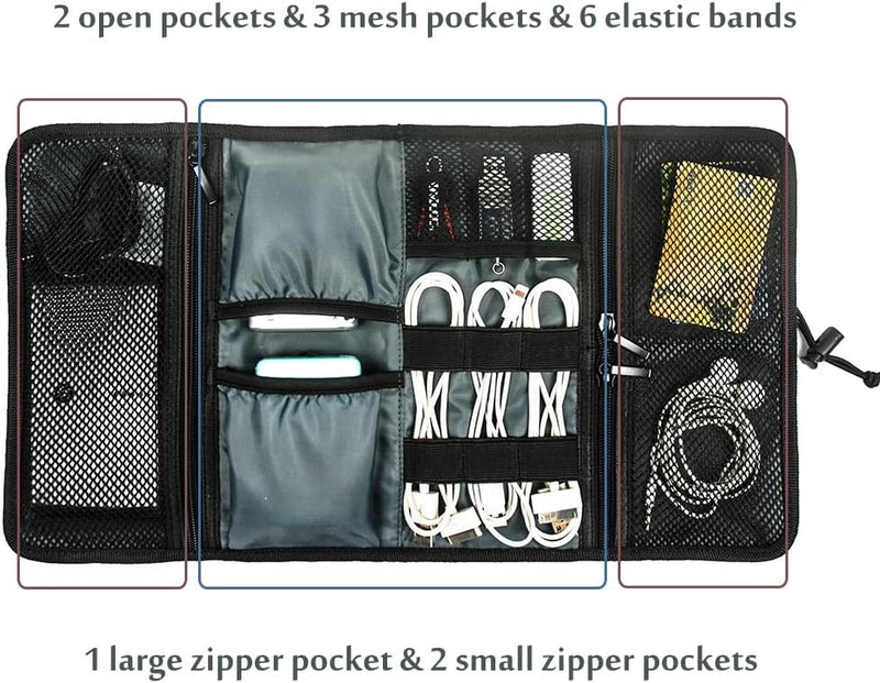 ProCase Travel Gear Organizer Elektronik Zubehör Tasche, Kleine Gadget Tragetasche Aufbewahrungstasc