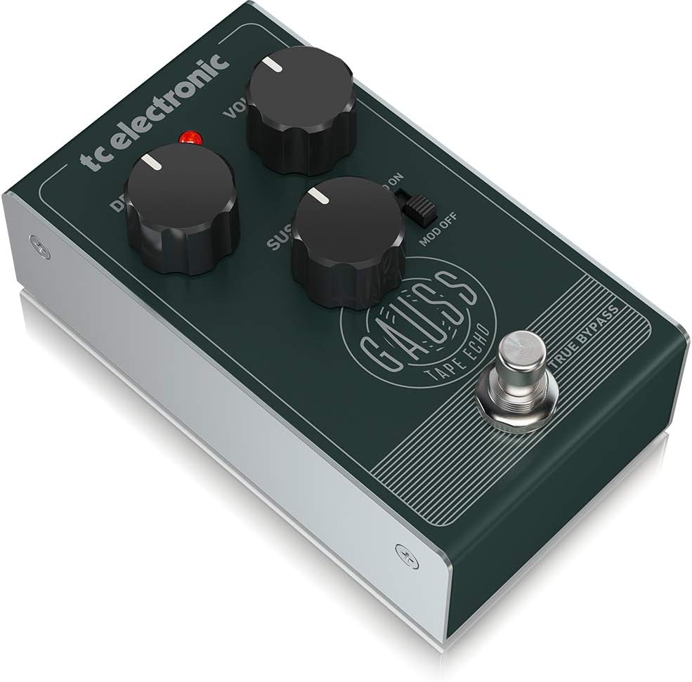 TC Electronic GAUSS TAPE ECHO Supergesättigtes Tape Echo-Pedal mit Mod-Schalter, Verzögerungs-, Sust