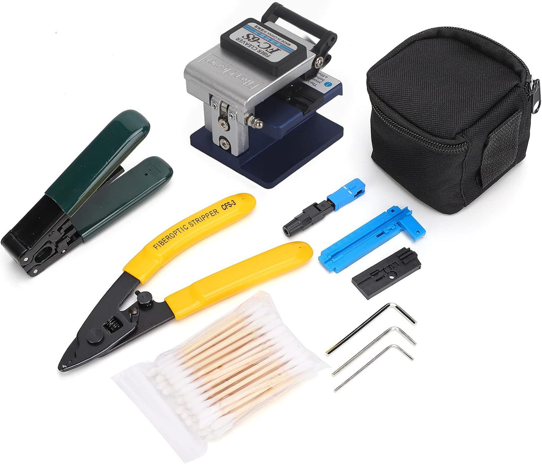 FTTH Fiber Optic Tool Kit, Splice Fiber Optic Stripping Tool Kit-Set mit Fiber Cleaver für die Insta