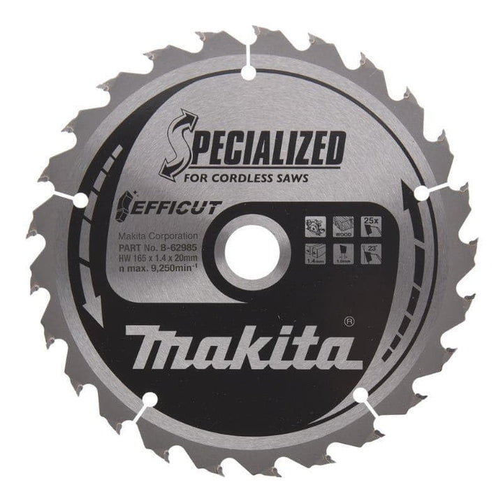 Makita B-62985 Kreissägeblatt, Durchmesser 165 mm, 25 Zähne