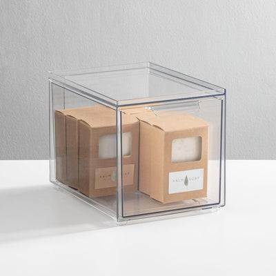mDesign Kosmetikorganizer – stapelbare Schubladenbox aus Kunststoff – praktische Box zur Aufbewahrun