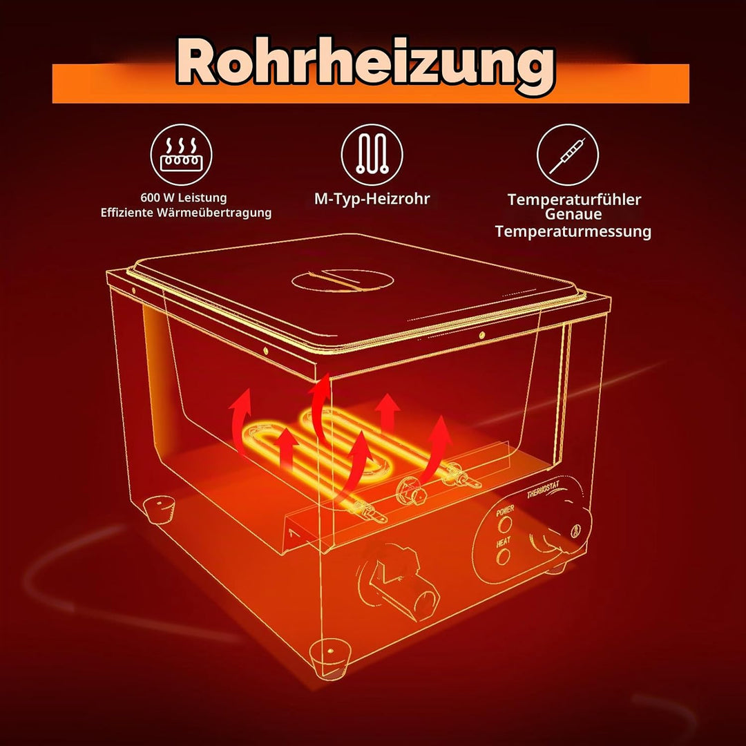 Elektrische Speisenwärmer Bain Marie Gastro GN-Behältern Warmhalter Edelstahl mit Ablaufhahn Elektri