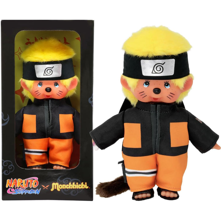 BANDAI - Monchhichi - Kuscheltier Monchhichi Naruto Shippuden - Ikonisches Affenkuscheltier der 80er