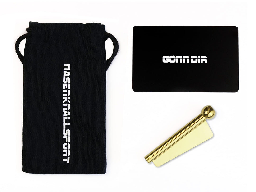 NKS Tube &amp; Blade Sniffer, 1 Ziehröhrchen mit Klinge, komplett aus Edelstahl, Leinen-Tasche, NKS-Kart