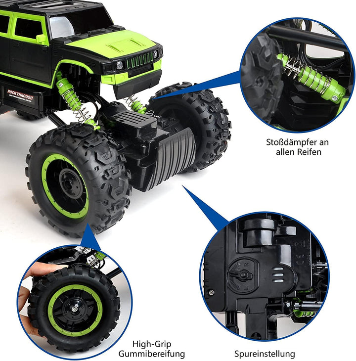 FunTomia Maximum RC Ferngesteuertes Auto für Kinder - 4WD Monstertruck - XL RC Auto für Kinder ab 5