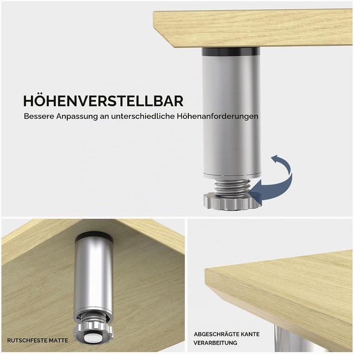 Fenge Grosser Monitorständer 100cm Dual Monitor Stands Riser mit Höhenverstellbarem Bein,Multifunkti