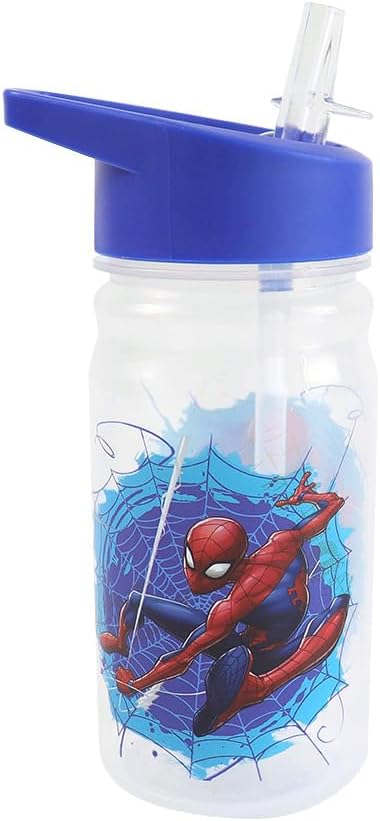 FUN HOUSE | Komplettes Set Lunchbox Spiderman für Kinder | 1 Glas + 2 Teller + Besteck + Trinkflasch