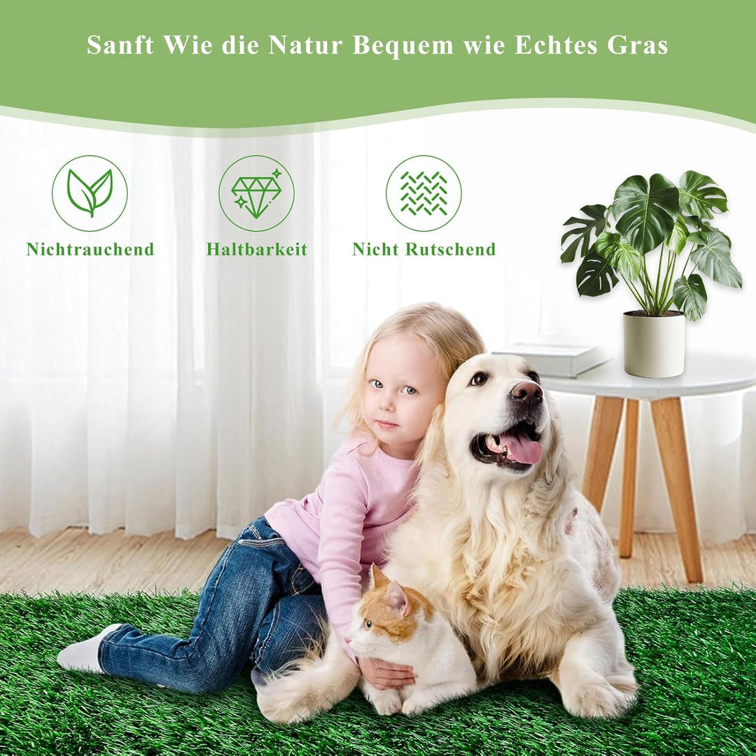 2 Stück Hundetoilette Welpentoilette Trainingsunterlage, 46cm x 35.6cm Wiederverwendbar Welpentoilet