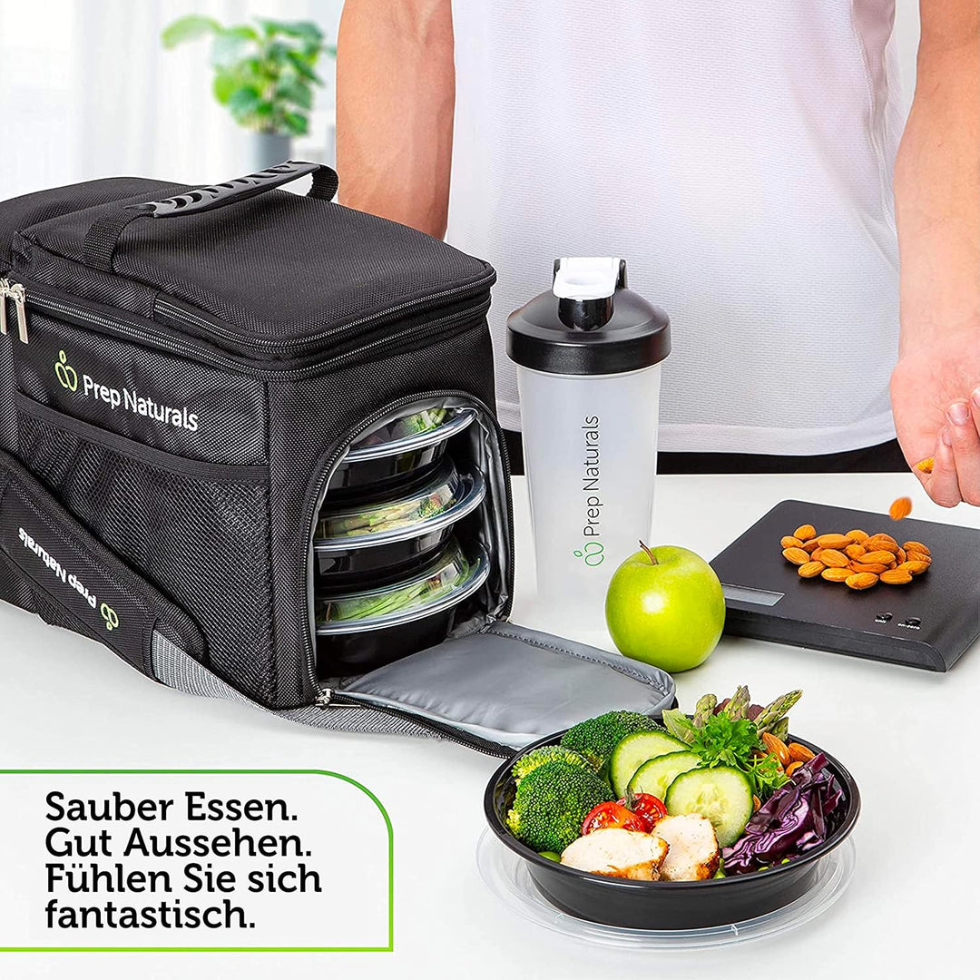 [30er Pack] 1-Fach Meal Prep Container mit Deckel - Meal Prep Boxen Wiederverwendbar Mikrowellengeei