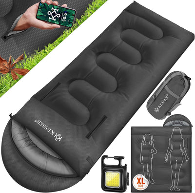 KESSER® Schlafsack Outdoor | Deckenschlafsack 3-4 Jahreszeiten | Camping-Sleeping-Bag für Erwachsene