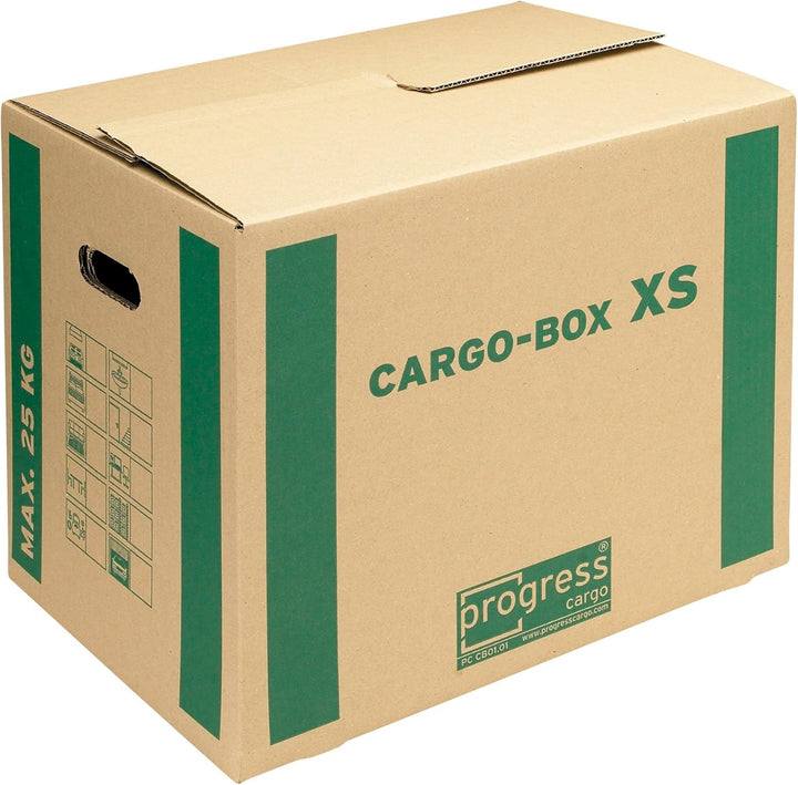 progressCARGO Transport-Umzugskarton, Eco, PC CB01.01, 1-wellig, 455 x 345 x 380 mm, 10-er Pack, bra