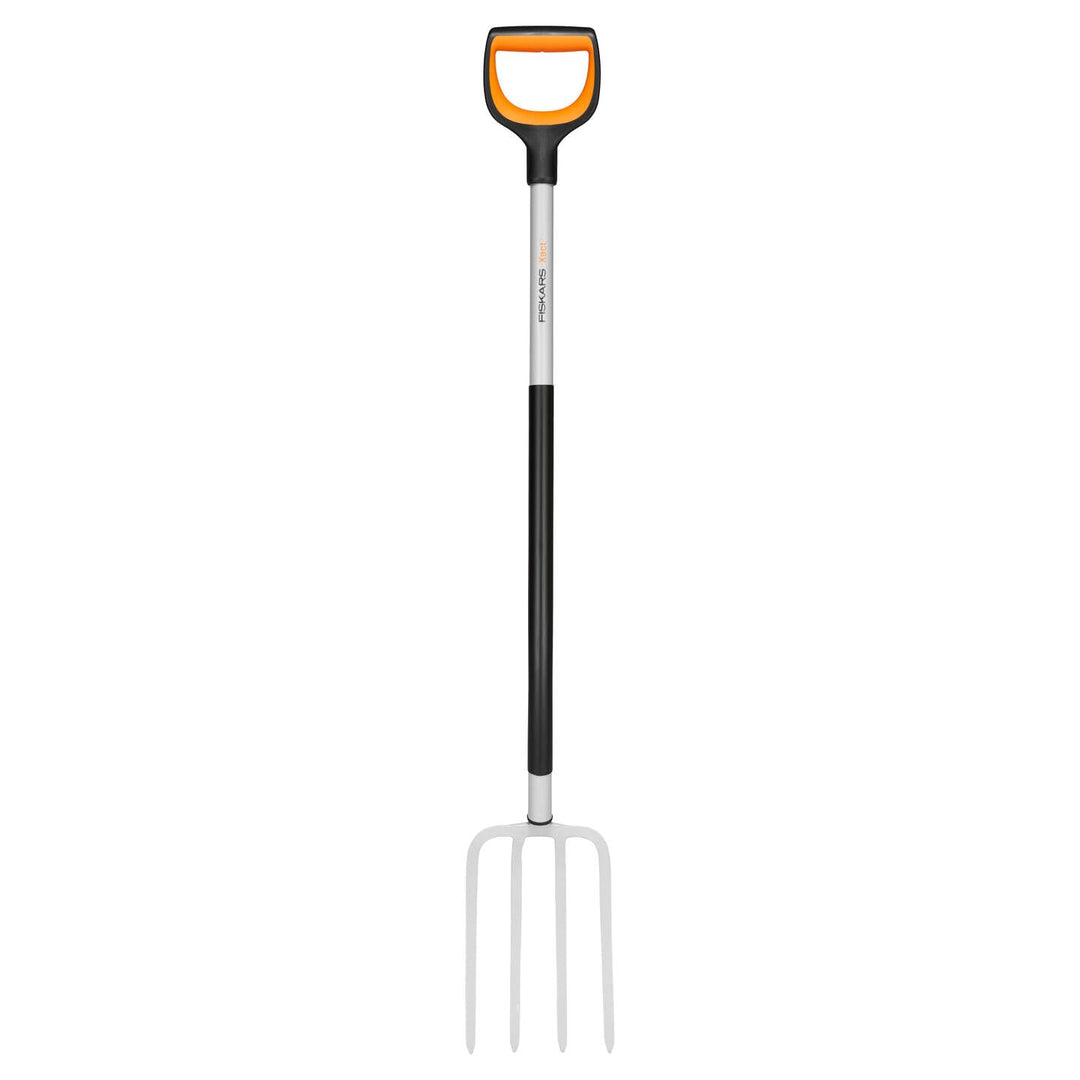 Fiskars Spatengabel für Harte, steinige Böden, Mit 4 Zinken, Länge: 120 cm, Qualitätsstahl-Zinken/Gl