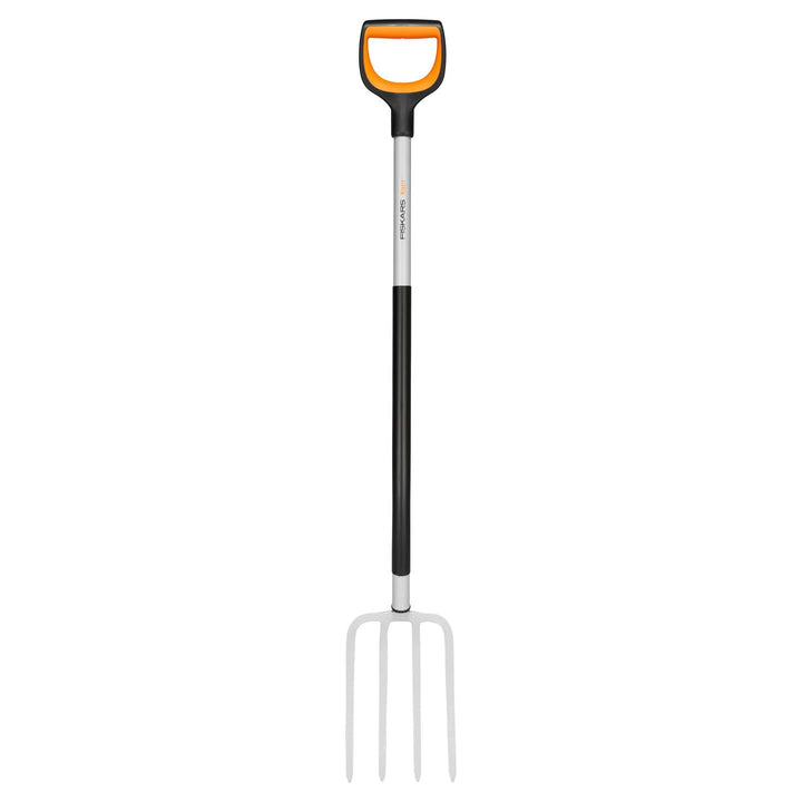 Fiskars Spatengabel für Harte, steinige Böden, Mit 4 Zinken, Länge: 120 cm, Qualitätsstahl-Zinken/Gl