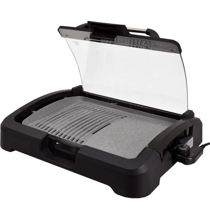 Syntrox Tischgrill Strivasa mit Keramik Grillplatte, Elektrogrill 2200 Watt, Kontaktgrill, elektrisc