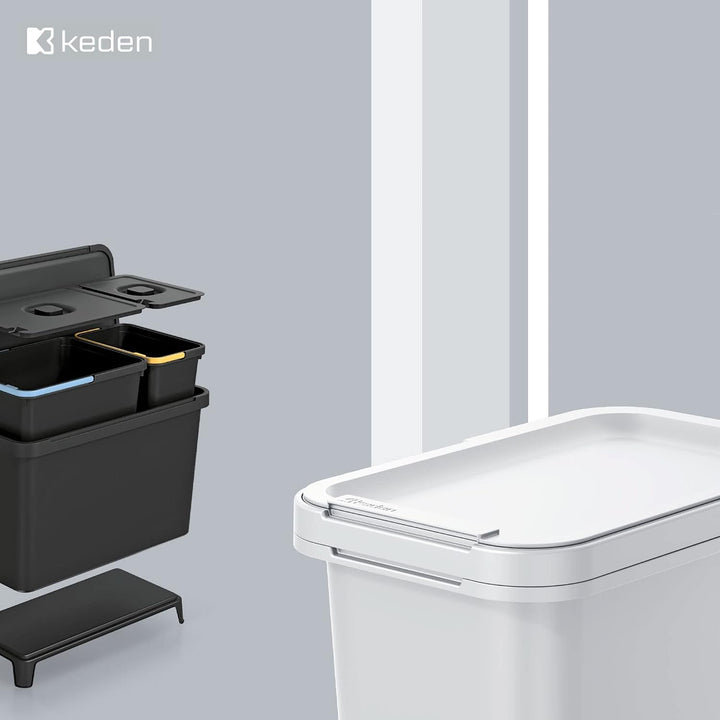 Recycling-Sortiersystem 2x23L Farbe weiss KEDEN