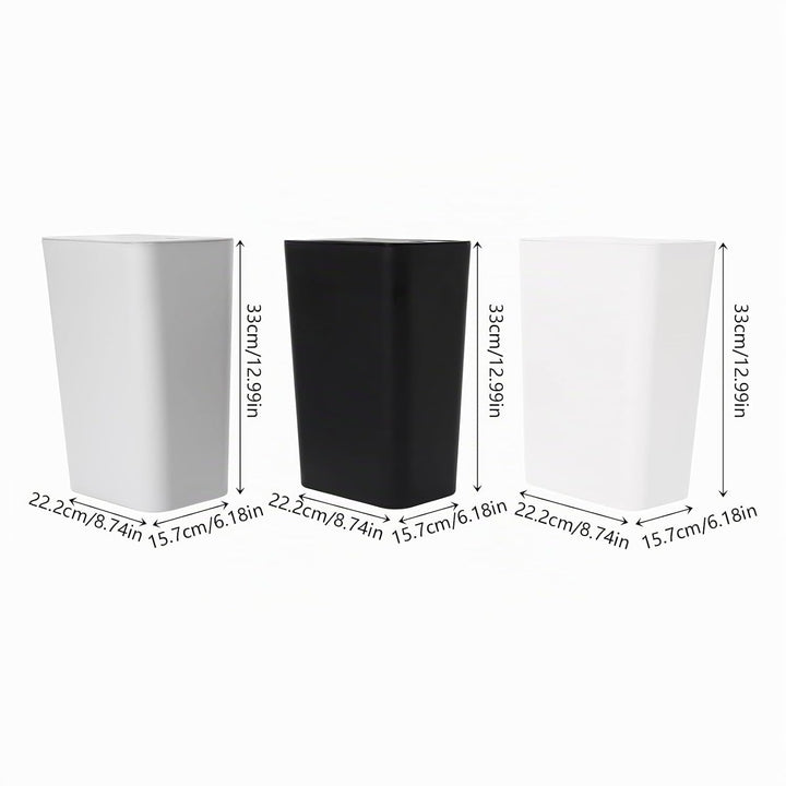 Mülltrennsystem, Mülleimer Küche 3er Set 27L, Sammelbehälter mit Deckel, Müllsystem Küche, 22.2x15.7