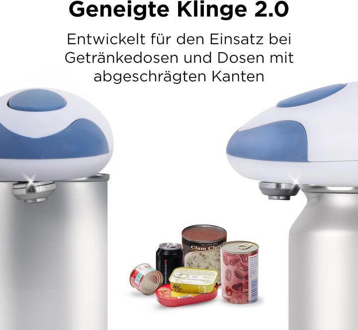 Elektrischer Dosenöffner Auto 2.0 von Kitchen Mama: Optimierte Klinge öffnet nahezu alle Dosen – aut