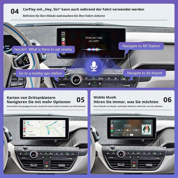 Road Top Wireless Carplay Retrofit Kit Decoder für BMW i3 I01 NBT System 2012-2017 Jahr, Unterstützu