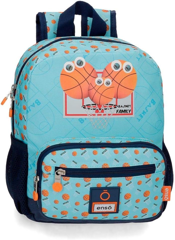 Enso Basket Family Vorschul-Rucksack Blau 23x28x10 cms Polyester 6.44L Vorschulrucksack, Vorschulruc