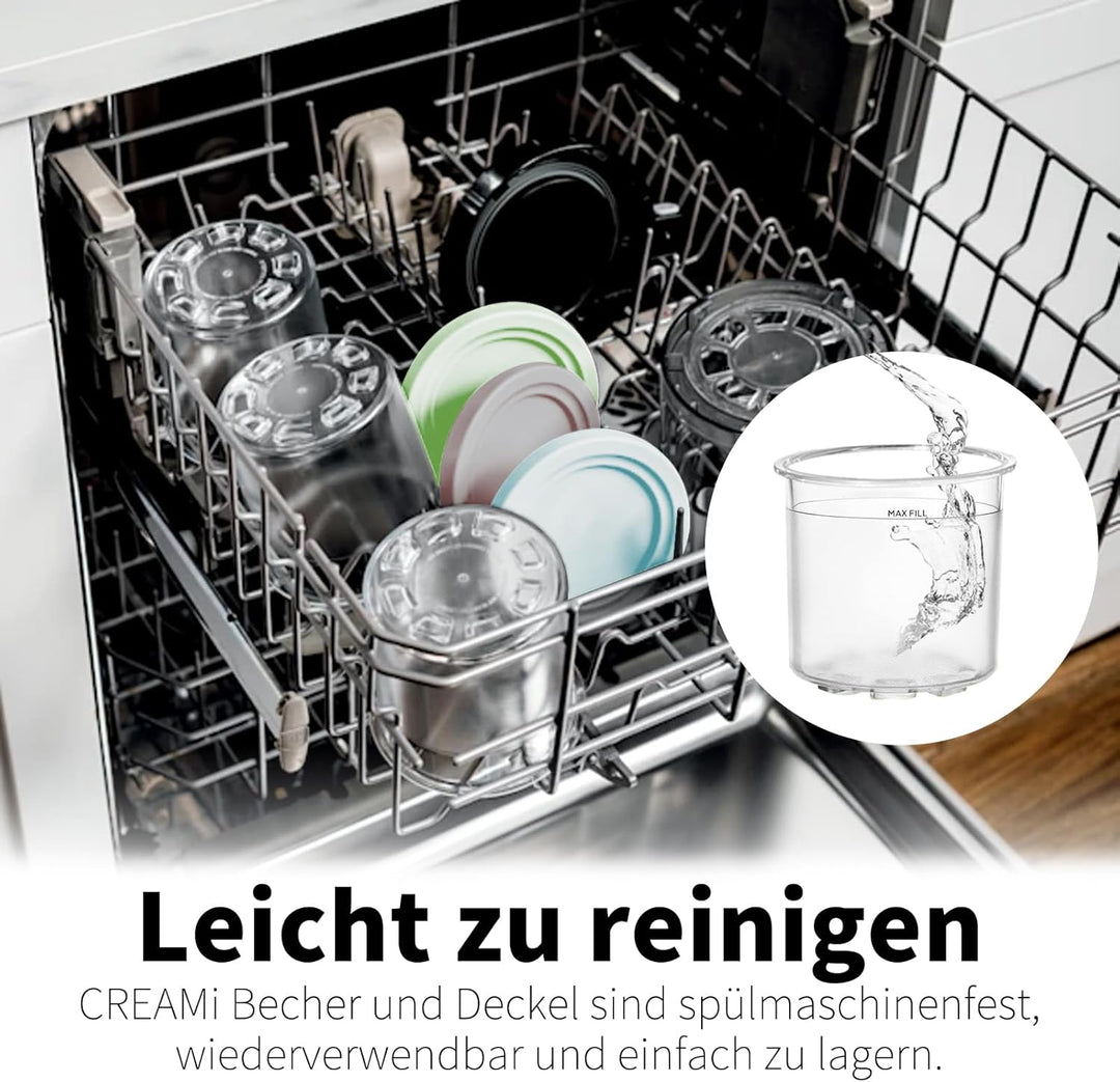 4Pcs Behälter Für Ninja CREAMI NC300EU NC301EU - Spülmaschinenfest, BPA-frei, Auslaufsicher Für Ninj
