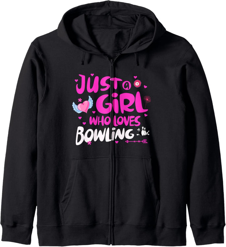 Just a Girl Who Loves Bowling Kapuzenjacke