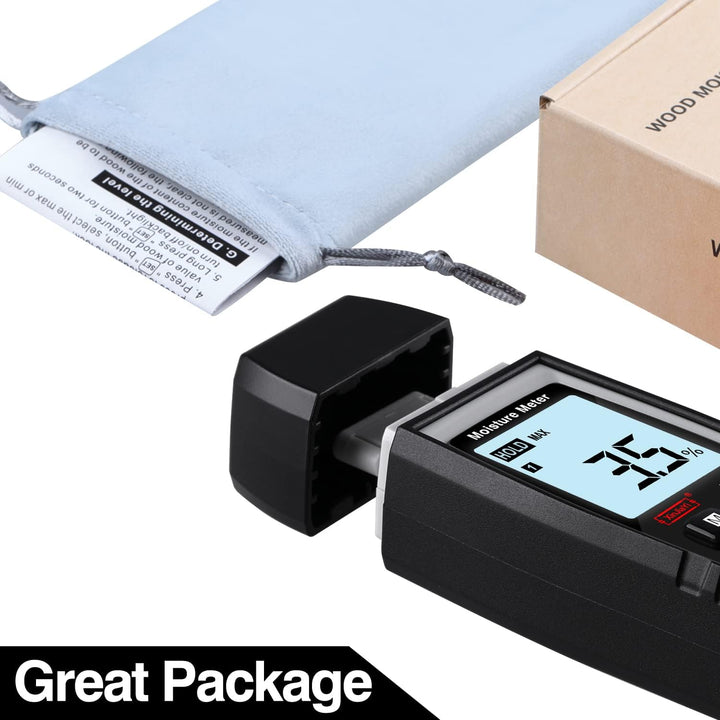XinJiaYi Digitaler holzfeuchtemessgerät, 8-in-1 Feuchtigkeitsmessgerät Wand, Holzfeuchtemesser für B