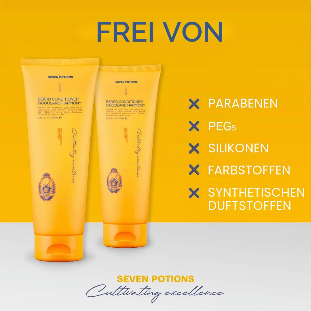 Seven Potions Bart Conditioner für Männer - Beugt Bartjucken und Schuppen vor - Natürlich, Vegan, Ti