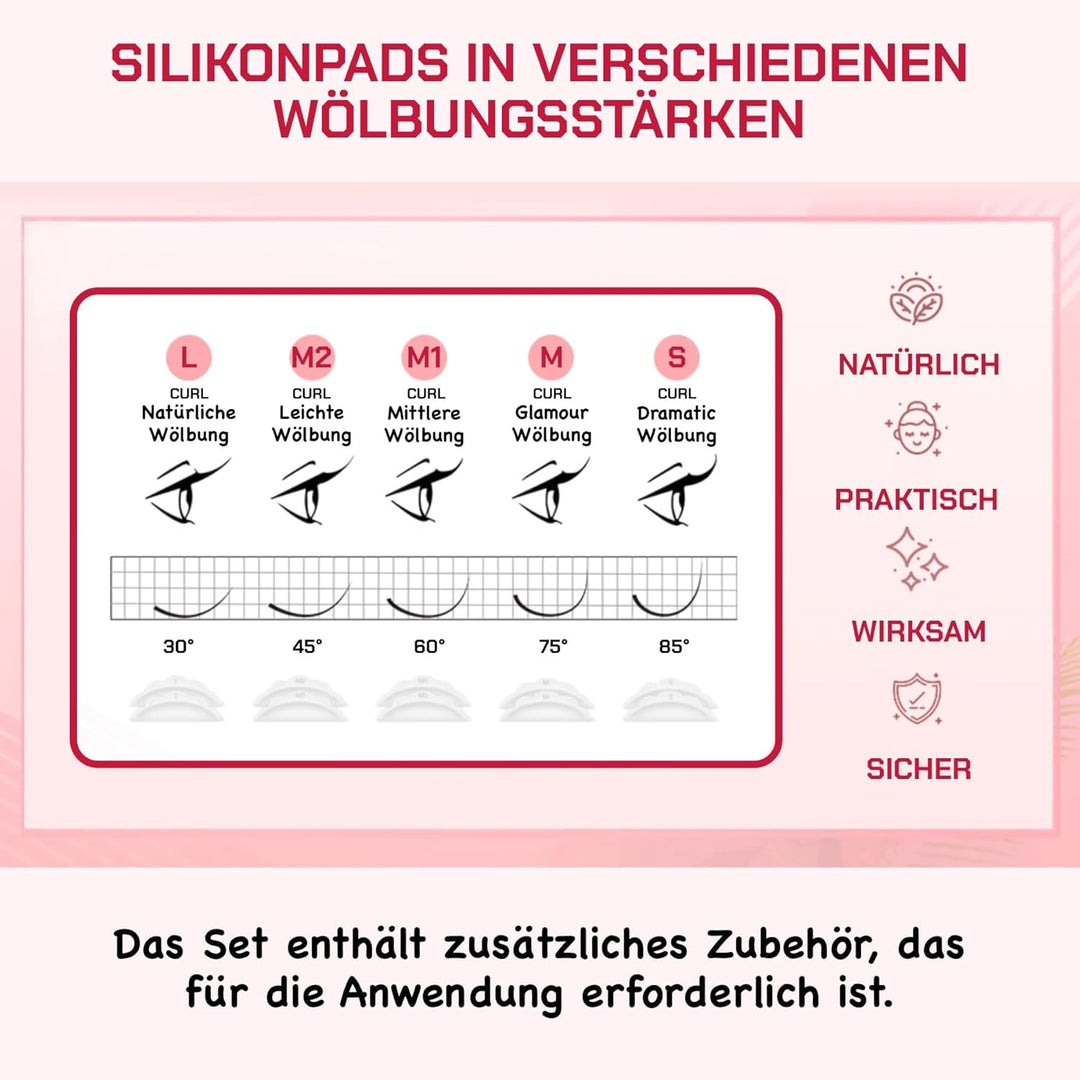 P-Beauty 2025 SET Wimpernlifting & Augenbrauenlifting mit Glue Balm - Laminierungs Kit für Schwung &