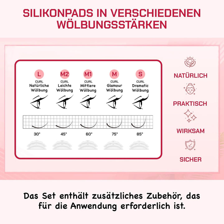 P-Beauty 2025 SET Wimpernlifting & Augenbrauenlifting mit Glue Balm - Laminierungs Kit für Schwung &