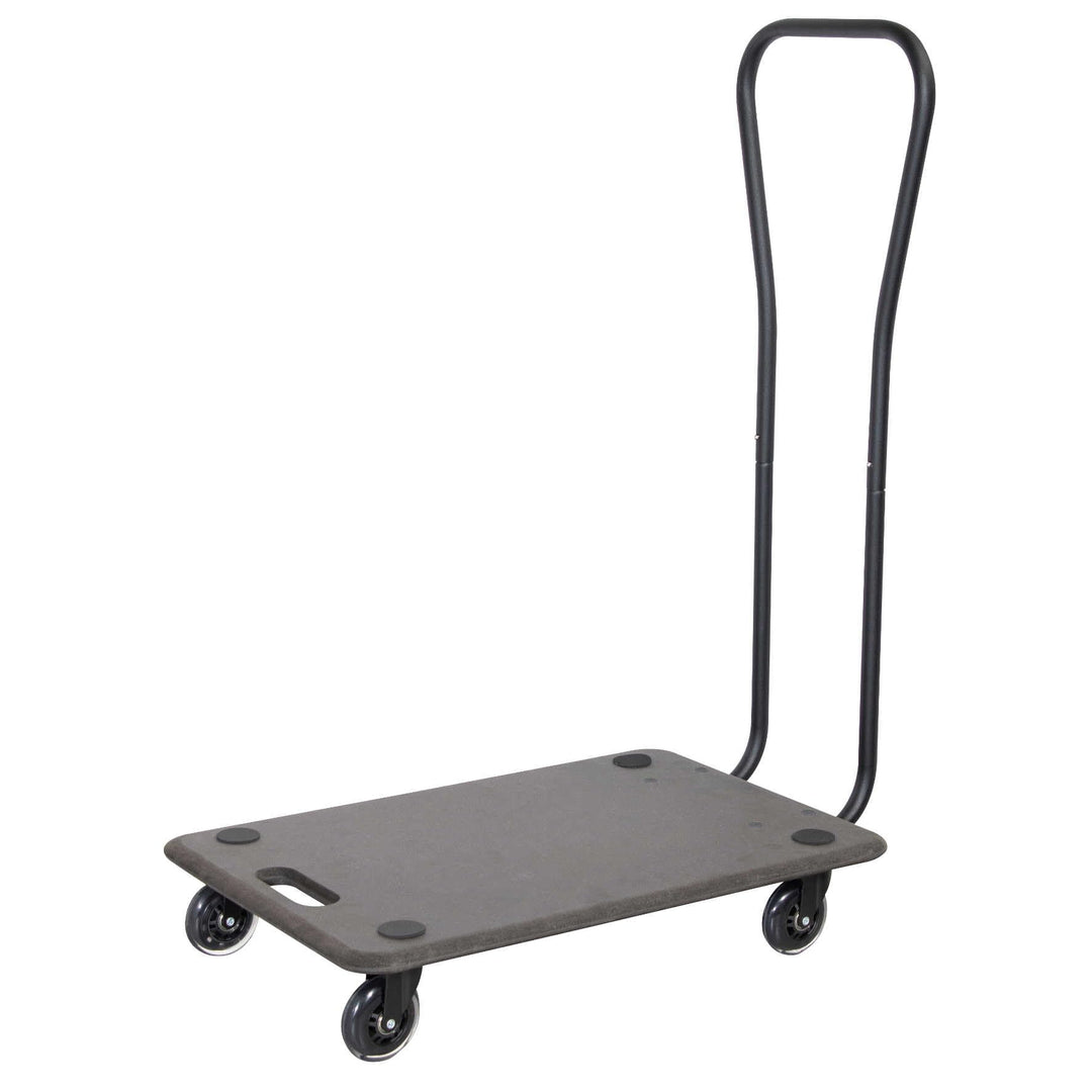 WAGNER Transportroller Transporthilfe I Rollbrett mit Bügel schwarz für Möbel aus MDF I 59 x 39 x 11