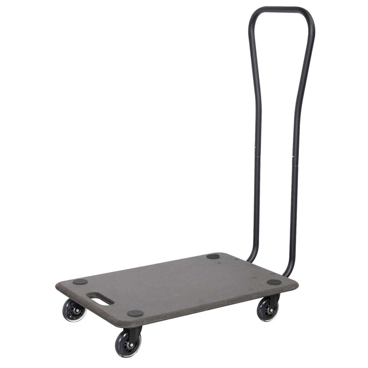 WAGNER Transportroller Transporthilfe I Rollbrett mit Bügel schwarz für Möbel aus MDF I 59 x 39 x 11