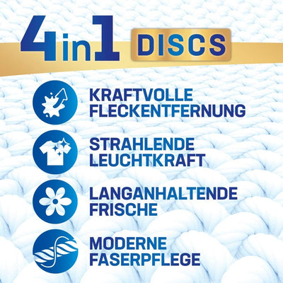 Persil Tiefenrein 4in1 DISCS 64 WL (4 x 16 Waschladungen), Universal Waschmittel mit Tiefenrein Tech
