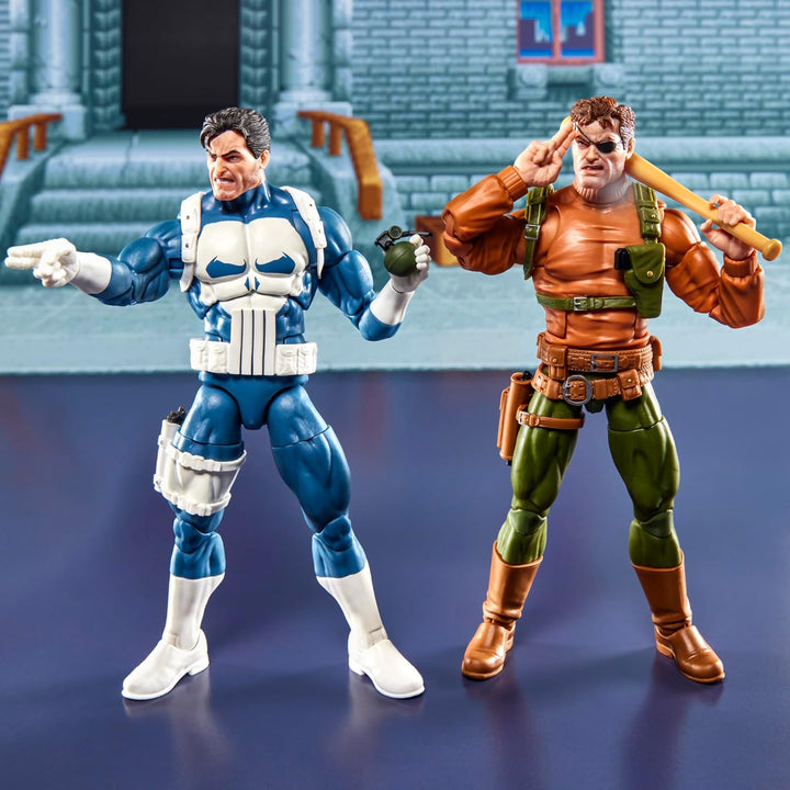 Marvel Legends Series Gamerverse Punisher und Nick Fury Action-Figuren zum Sammeln