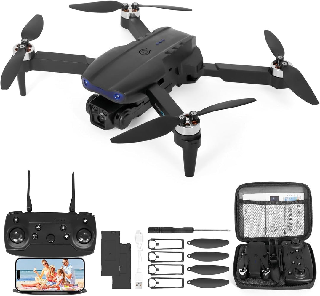 Drohne mit Kamera 1080P HD für Kinder, WiFi FPV Drone für Anfänger, RC Quadcopter mit 2 Akku, Schwer